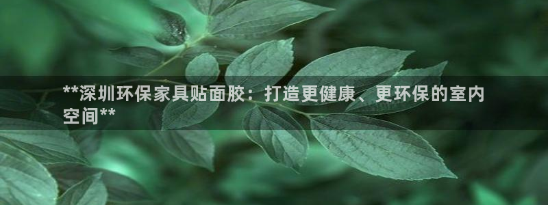 杏耀客户端登录：**深圳环保家具贴面胶：打造更健康、更环保的