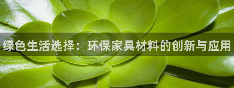 杏耀代理注册：绿色生活选择：环保家具材料的创新与应用